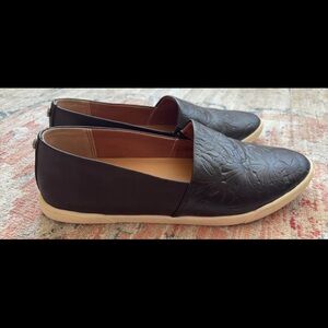 Patricia Nash Black Embossed Slip-On Loafers